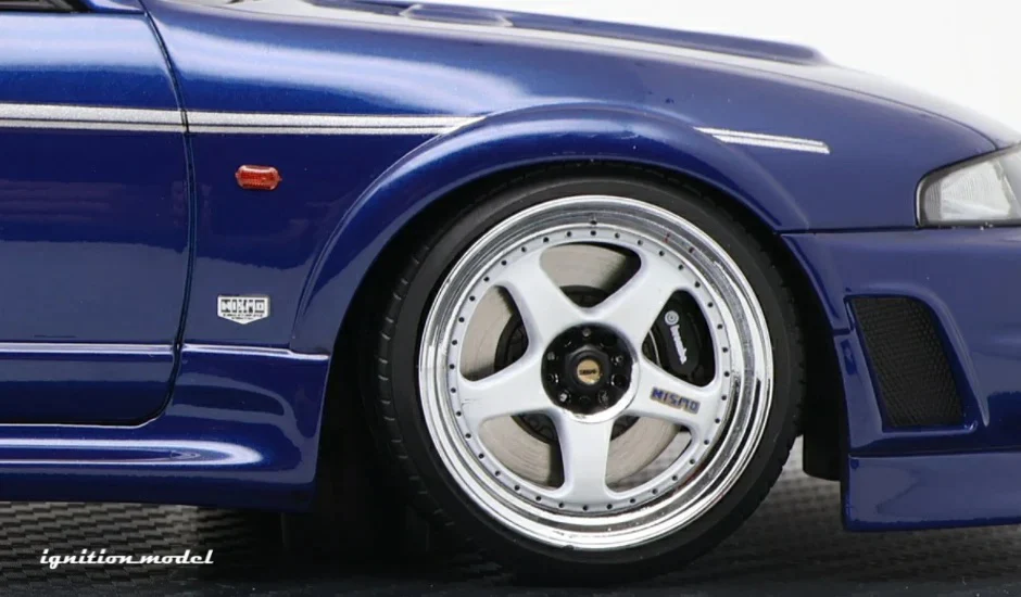Ignition-Model Nissan Skyline GT-R 400r R33 (BCNR33) RHD Deep Marine Blue 1:18 - Image 6