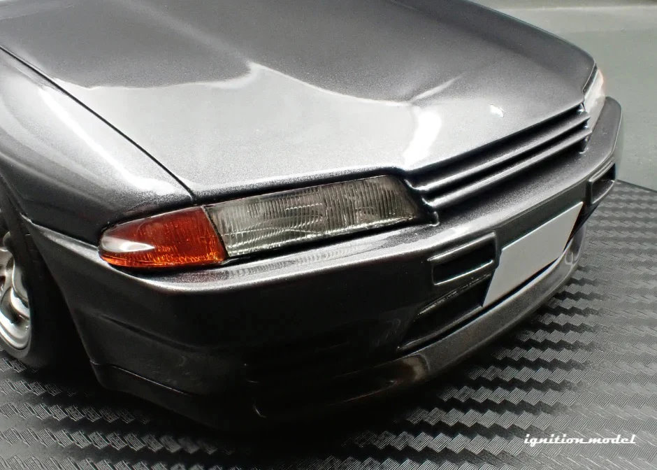 Ignition-Model Nissan Skyline GT-R R32 (BN32) V-Spec II Initial D Gun Grey Metallic 1:18 - Image 17
