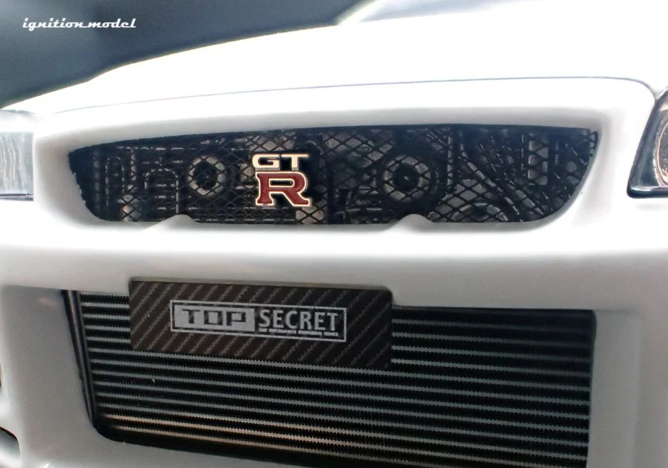 Ignition-Model Nissan Skyline GT-R R34 (BNR34) Top Secret 34GT-R RHD White 1:18 - Image 25