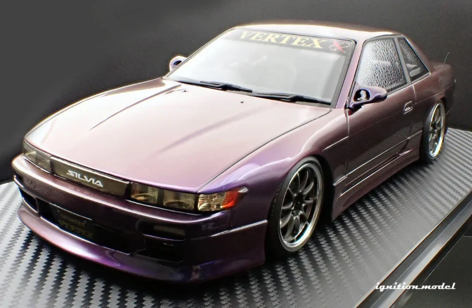 Ignition-Model Nissan Vertex S13 Silvia Purple Metallic 1:18 - Image 3