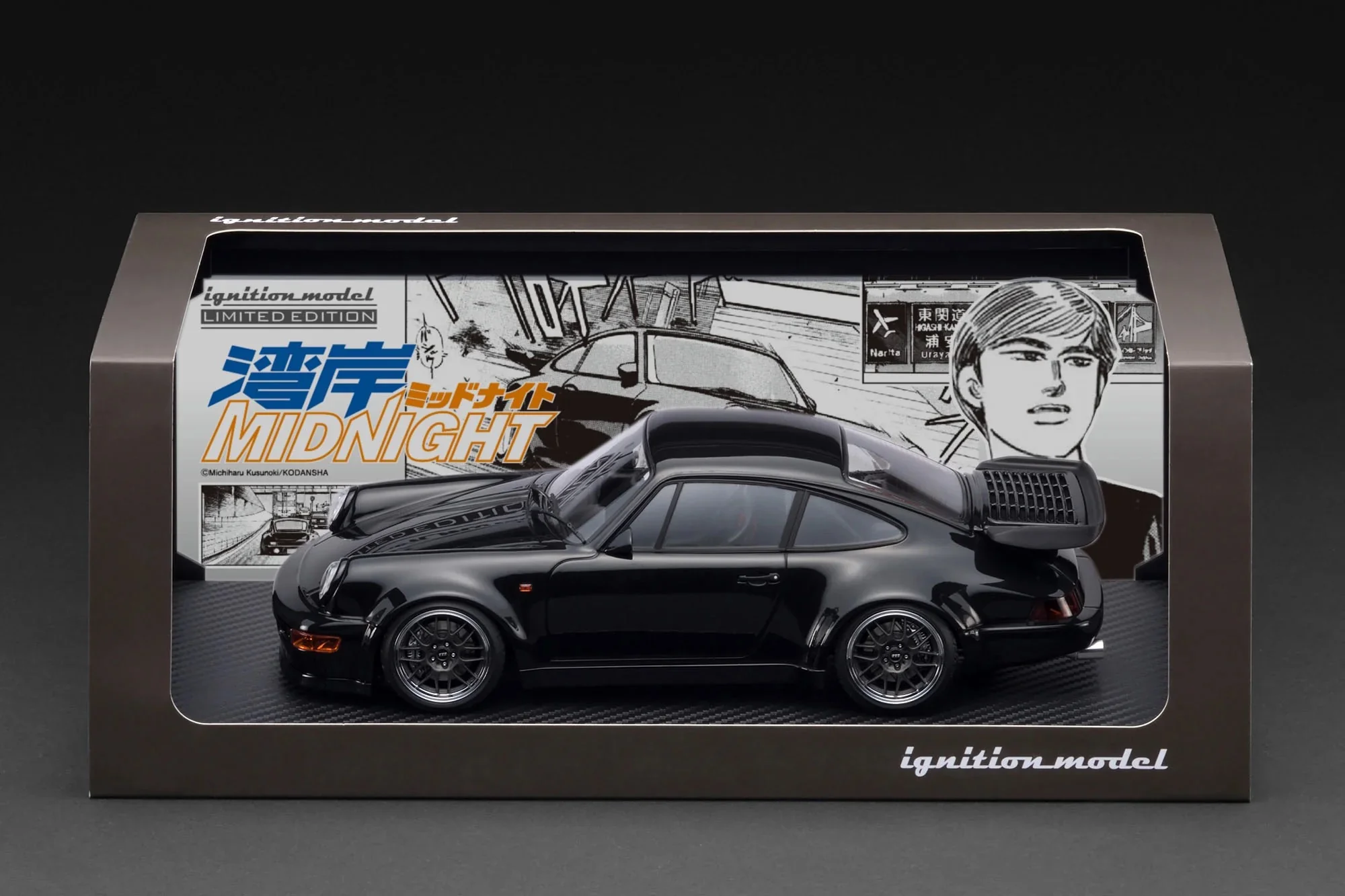 Ignition-Model Porsche 911 (964) 'Wangan Midnight" Blackbird Black 1:18 - Image 15