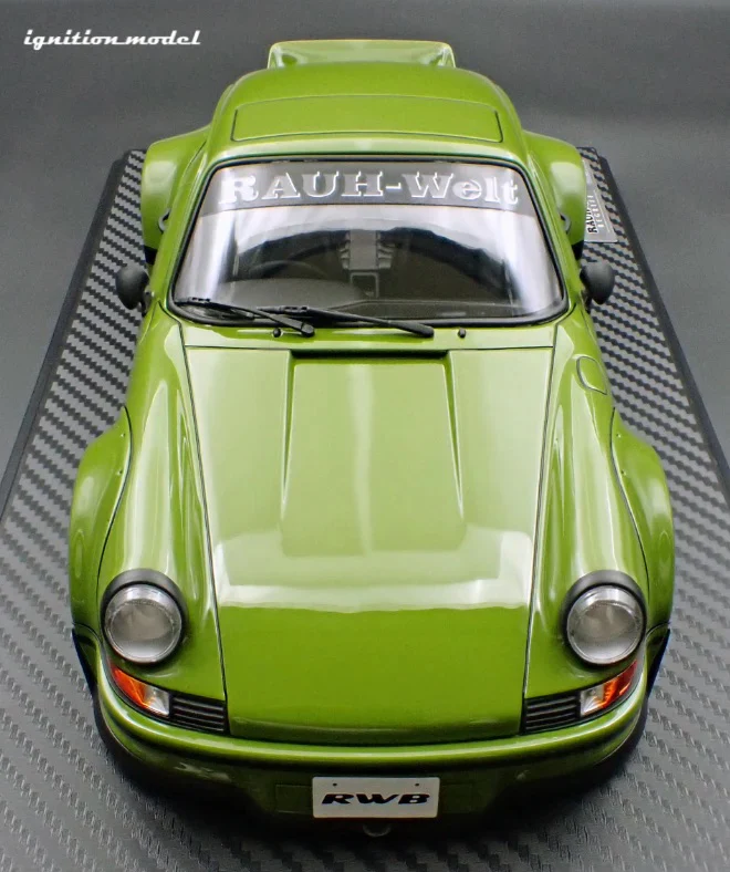 Ignition-Model Porsche 911 F Series Backdate RWB Coupe Green 1:18 - Image 8