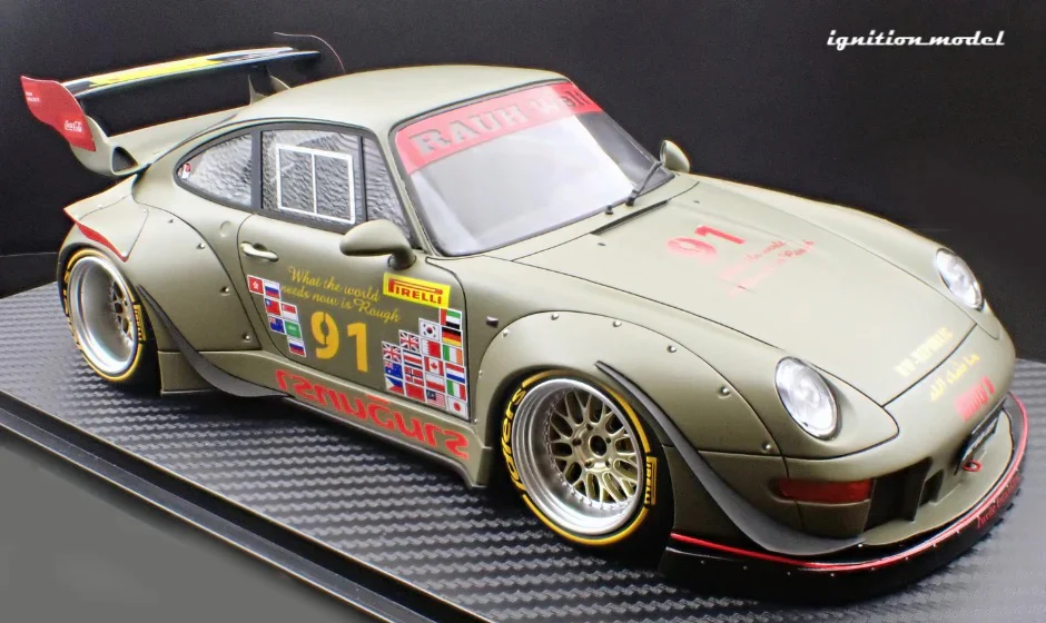 Ignition Model Porsche 993 RWB "Khaki" Matte Green 1:18 - Image 31