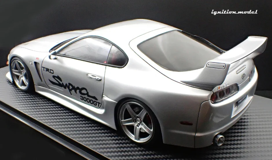 Ignition-Model Toyota Supra Mk4 (A80) TRD 3000GT Silver 1:18 - Image 4