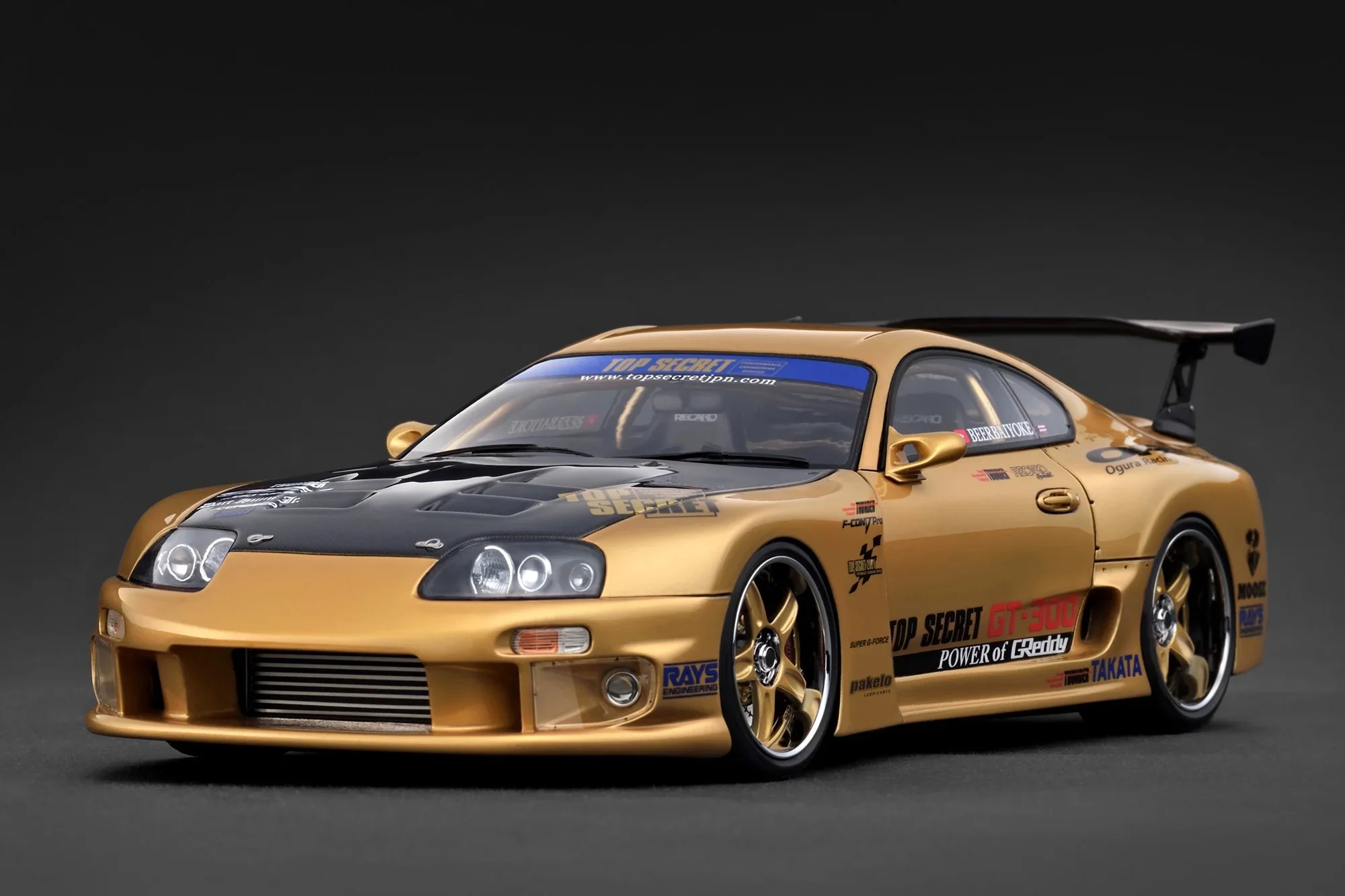 Ignition-Model Toyota Supra Mk4 (A80) Top Secret GT300 Gold 1:18