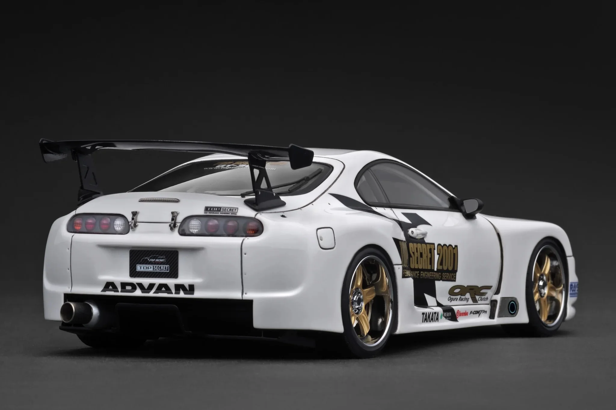 Ignition-Model Toyota Supra Mk4 (A80) Top Secret GT300 White 1:18 - Image 2