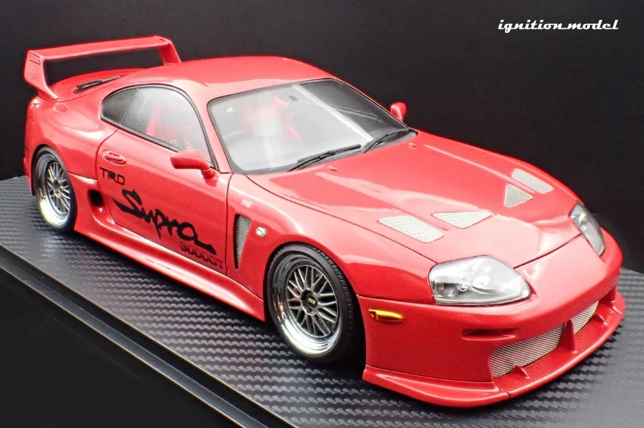 Ignition-Model Toyota Supra Mk4 (A80) TRD 3000GT Red 1:18 - Image 3