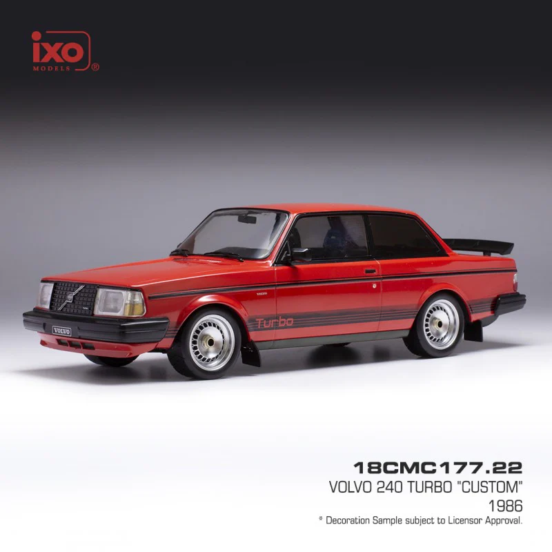 Ixo 1986 Volvo 240 Turbo Custom Coupe Red 1:18 - Image 4