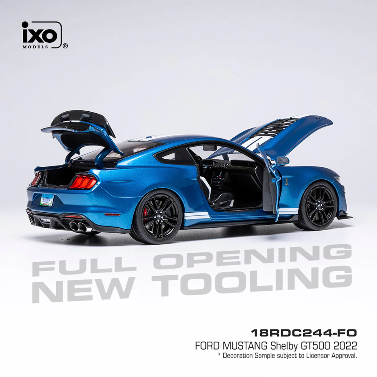 Ixo 2022 Ford Shelby Mustang GT500 Blue 1:18 - Image 2