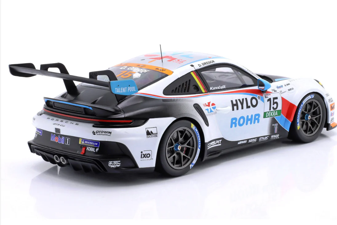 Ixo Porsche 911 992 GT3 R #15 Team75 2025 Porsche Carrera Cup Germany White 1:18 - Image 2