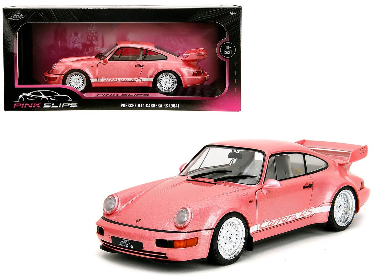 Jada Pink Slips Porsche 911 964 Carrera RS Pink Metallic 1:18 - Image 6