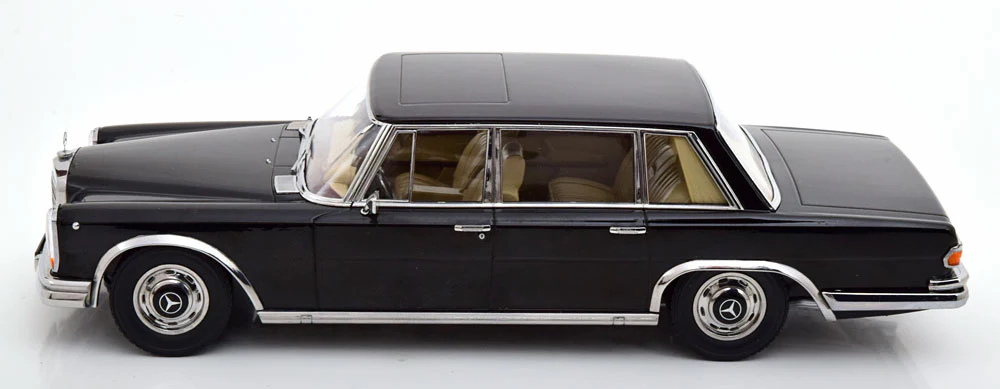 KK Scale 1963 Mercedes-Benz S-Class 600 Pullman SWB (W100) Sedan Black 1:18 - Image 4