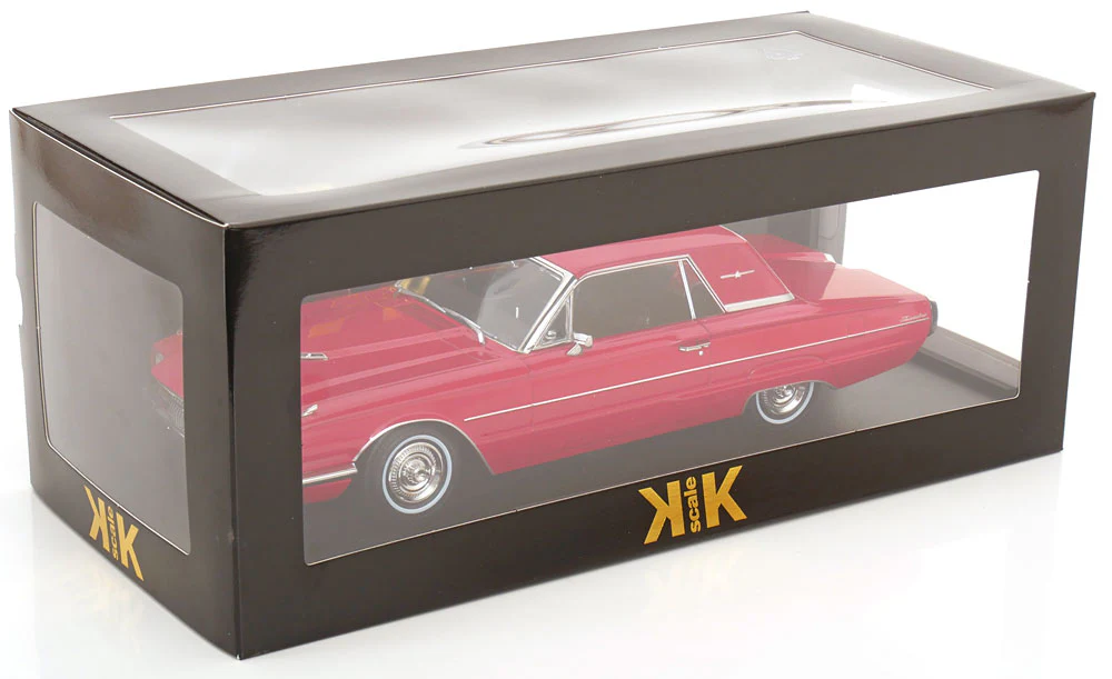 KK Scale 1966 Ford Thunderbird Hardtop Coupe Red 1:18 - Image 6