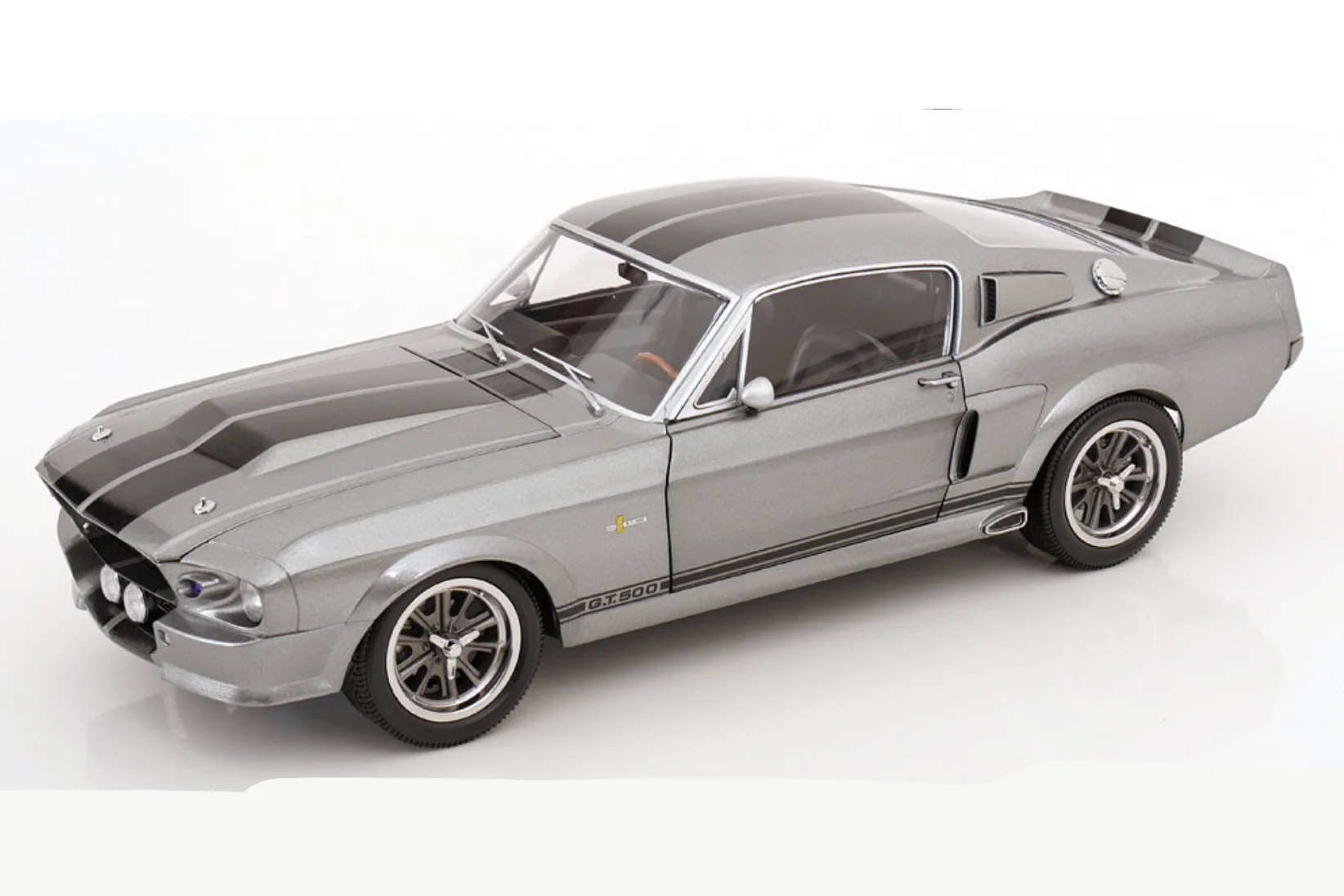 KK Scale 1967 Ford Mustang Shelby GT500 "Eleanor" Grey w/ Black Stripes 1:12