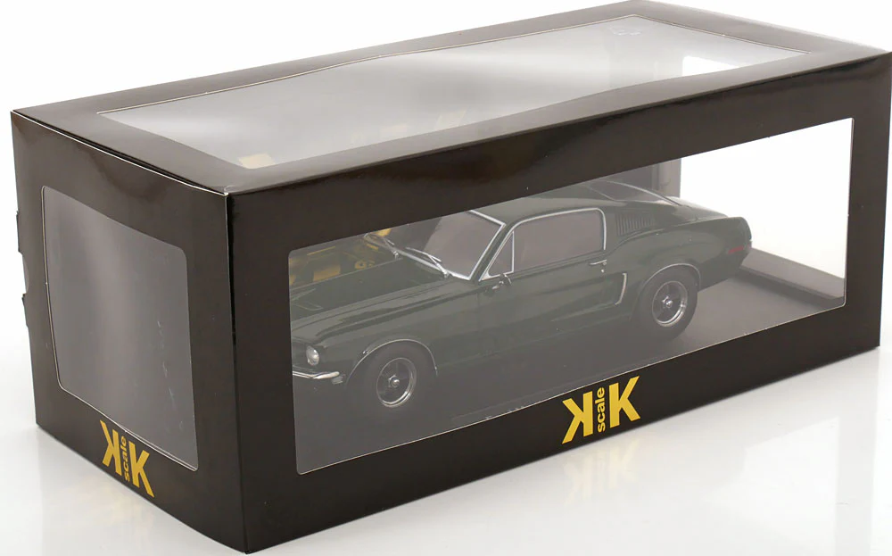 KK Scale 1968 Ford Mustang GT Fastback "Bullitt" Dark Green 1:18 - Image 8