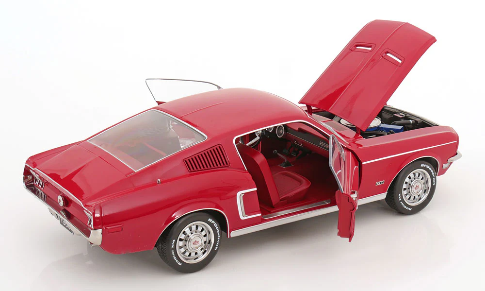 KK Scale 1968 Ford Mustang GT Fastback Red 1:12 - Image 7