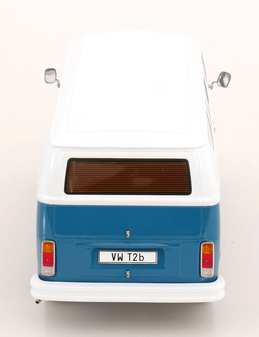 KK Scale 1972 Volkswagen T2b Minibus (Fuchs Wheels) Blue & White 1:18 - Image 5