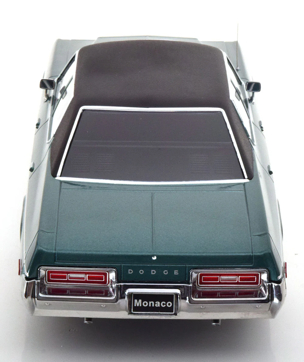 KK Scale 1974 Dodge Monaco Green Blue Metallic 1:18 - Image 5