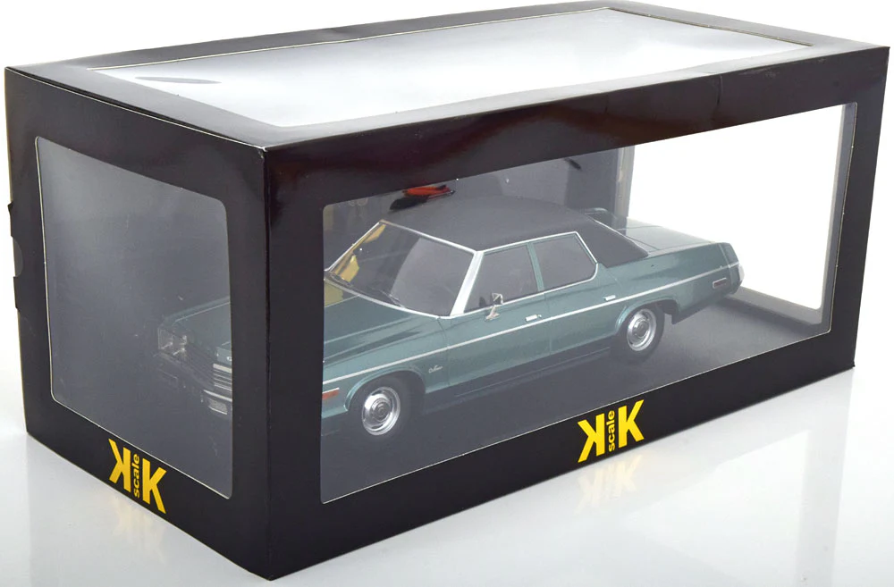 KK Scale 1974 Dodge Monaco Green Blue Metallic 1:18 - Image 6