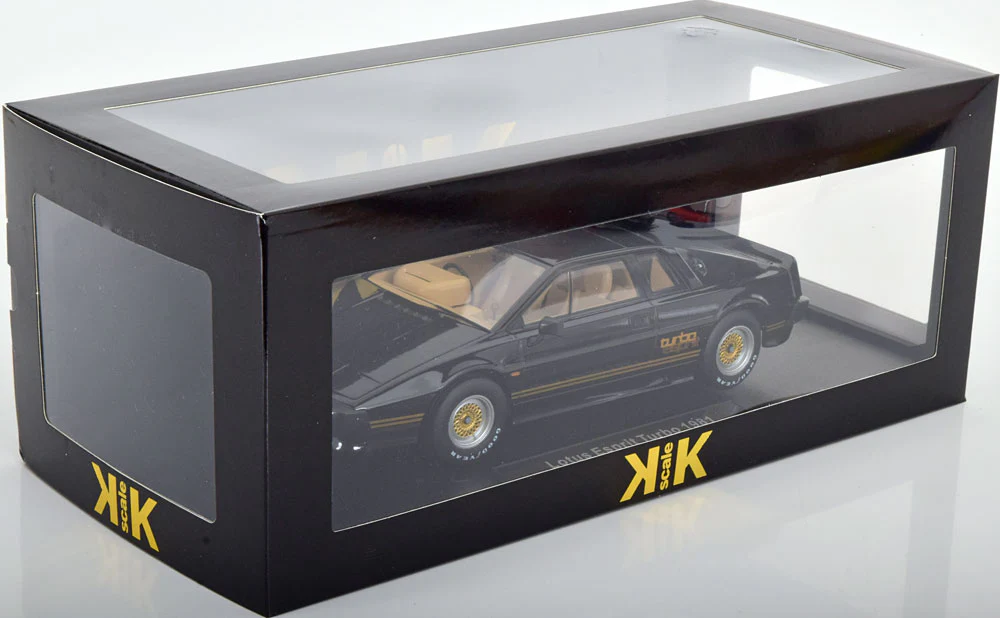 KK Scale 1981 Lotus Esprit Turbo Black w/ Gold Deco 1:18 - Image 6