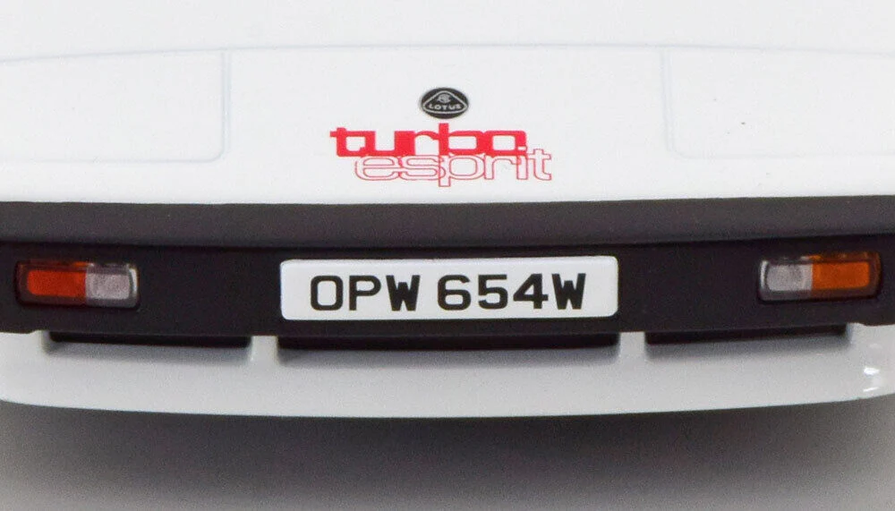 KK Scale 1981 Lotus Esprit Turbo 007 Movie Version White w/ Red Deco 1:18 - Image 6