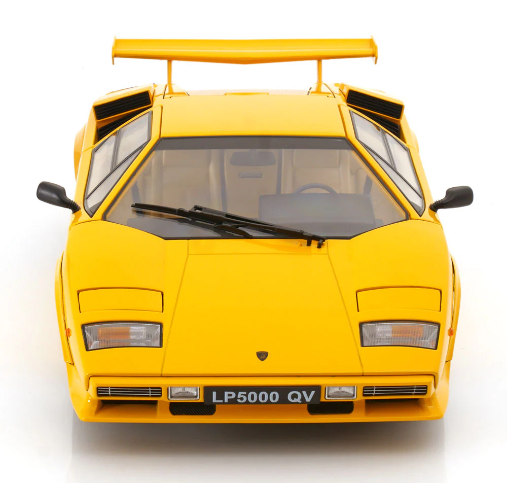 KK Scale 1985 Lamborghini Countach LP 5000S QV Yellow 1:12 - Image 6