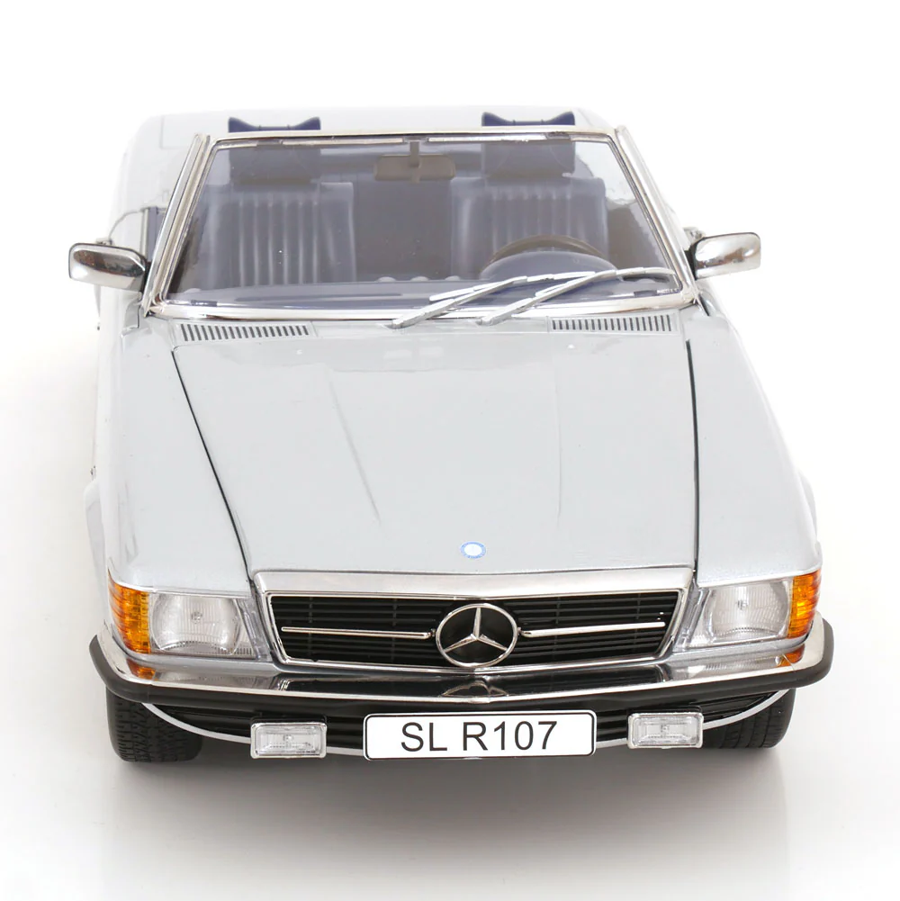 KK Scale 1985 Mercedes-Benz S Class 450 SL (R107) Convertible Silver 1:12 - Image 8