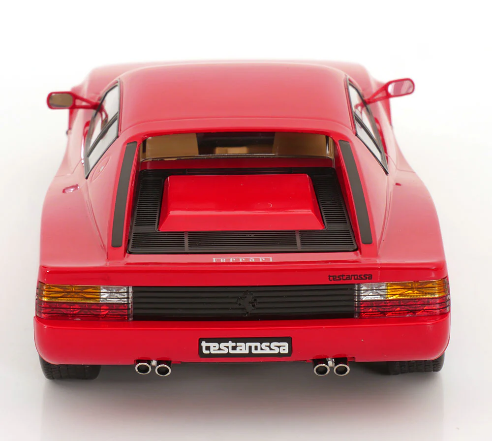 KK Scale 1986 Ferrari Testarossa European Version Red w/ Tan Interior 1:18 - Image 5