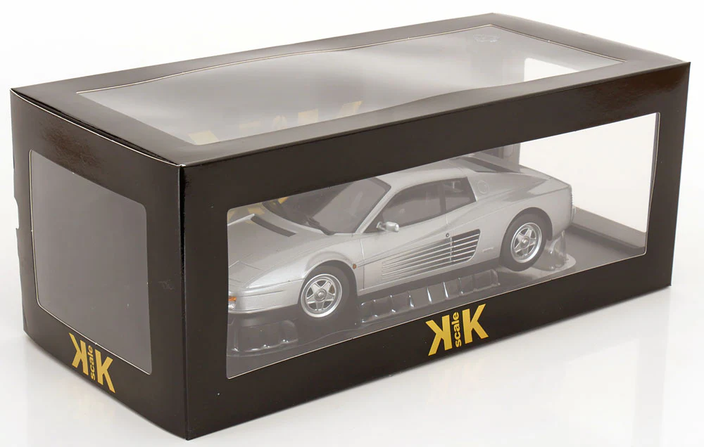 KK Scale 1986 Ferrari Testarossa European Version Silver 1:18 - Image 6