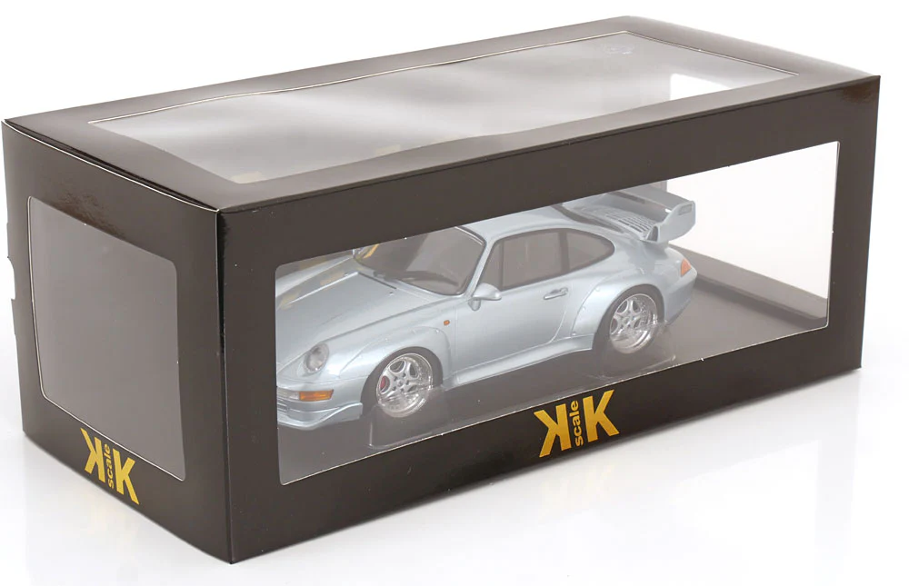 KK Scale 1996 Porsche 911 993 GT2 w/ Speedline Wheels Silver 1:18 - Image 6