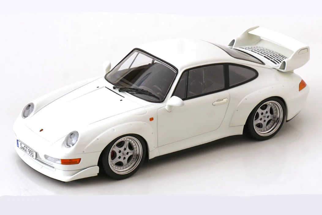 KK Scale 1996 Porsche 911 993 GT2 w/ Speedline Wheels White 1:18