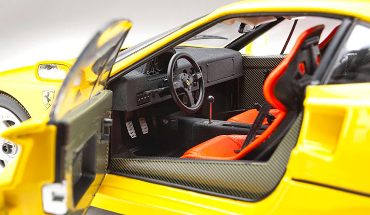 Kyosho 1987 Ferrari F40 Giallo Yellow 1:18 - Image 4