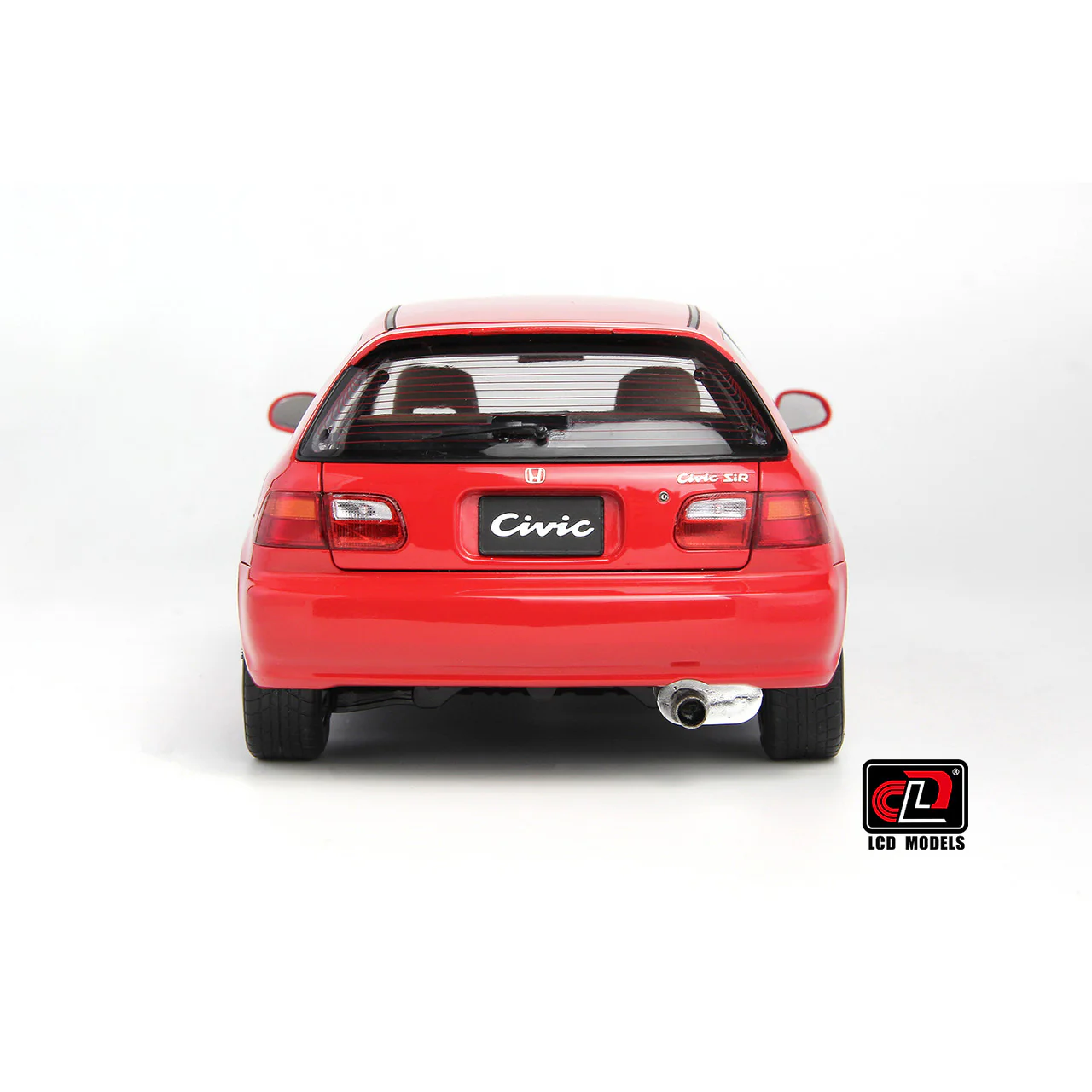 LCD 1993 Honda Civic SiR II EG6 V-Tech Hatchback Red 1:18 - Image 2