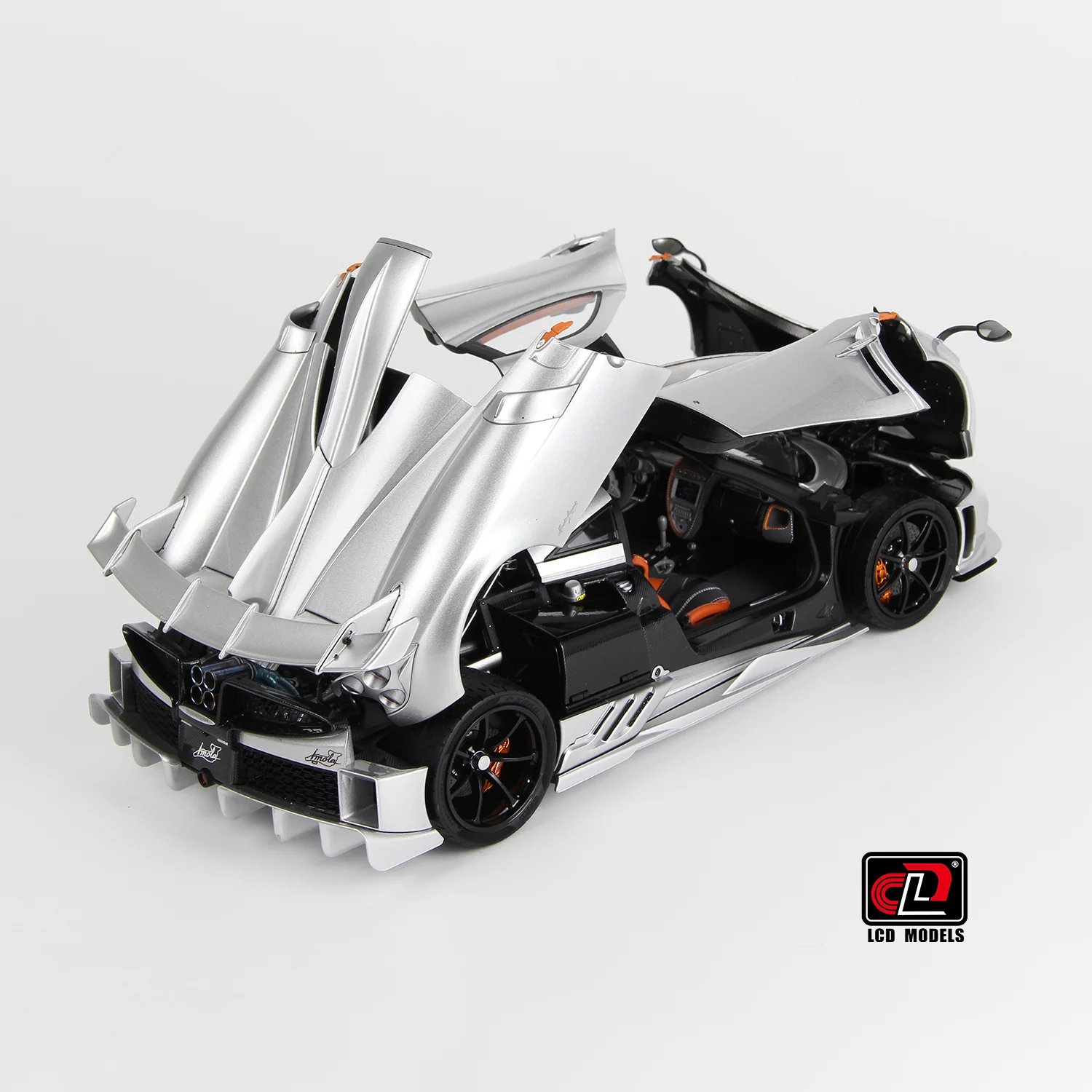 LCD 2020 Pagani Imola Silver w/ Black Wheels 1:18 - Image 14