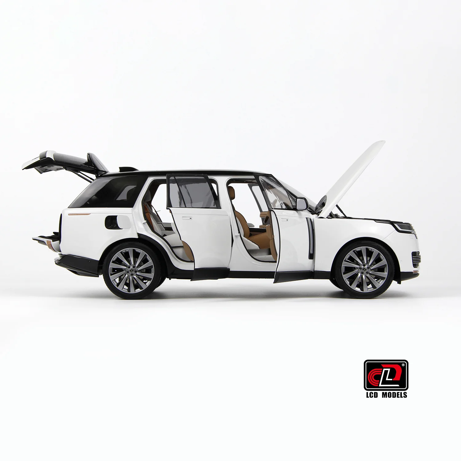 LCD 2022 Land Rover Range Rover SV Serenity White w/ Black Roof 1:18 - Image 12