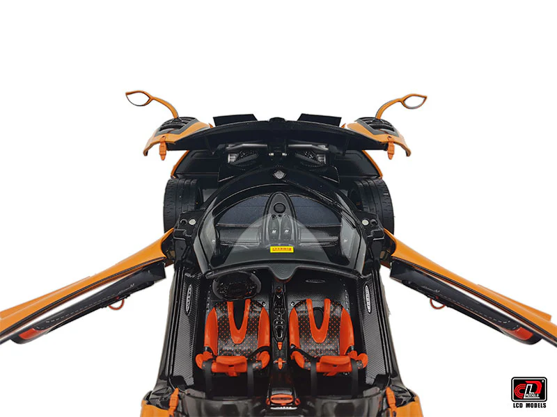 LCD Pagani Huayra BC Roadster Orange & Carbon 1:18 - Image 19