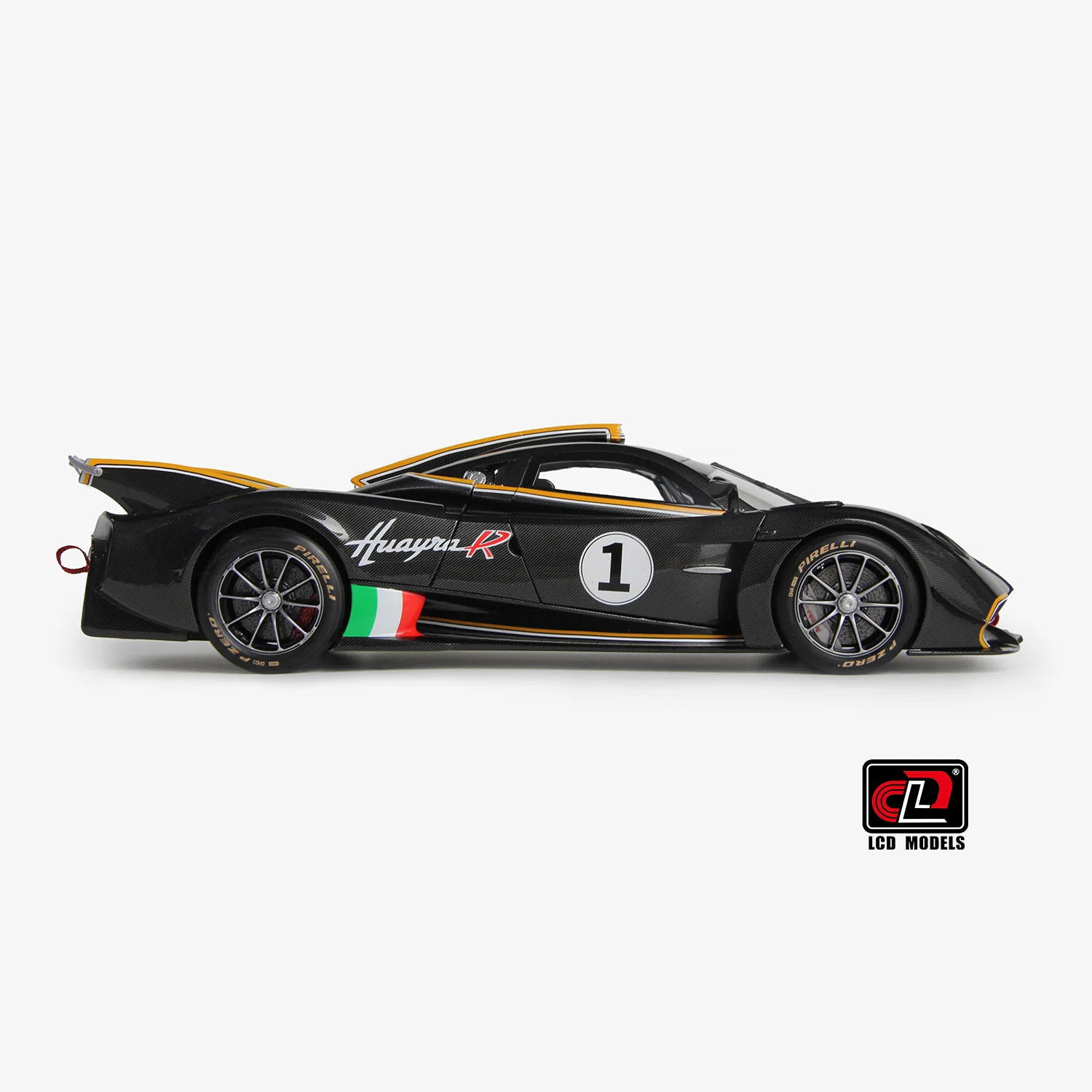 LCD Pagani Huayra R Pearl Black Carbon 1:18 - Image 9