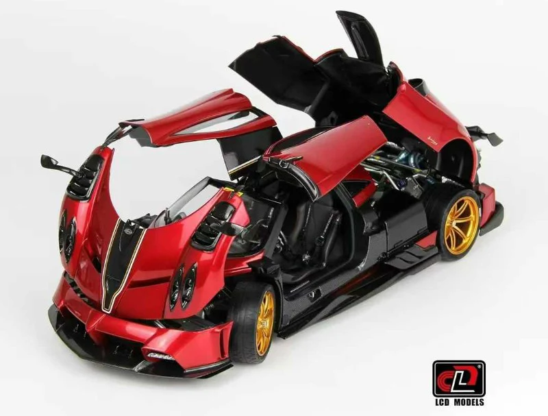 LCD 2020 Pagani Imola Red w/ Gold Wheels 1:18 - Image 2