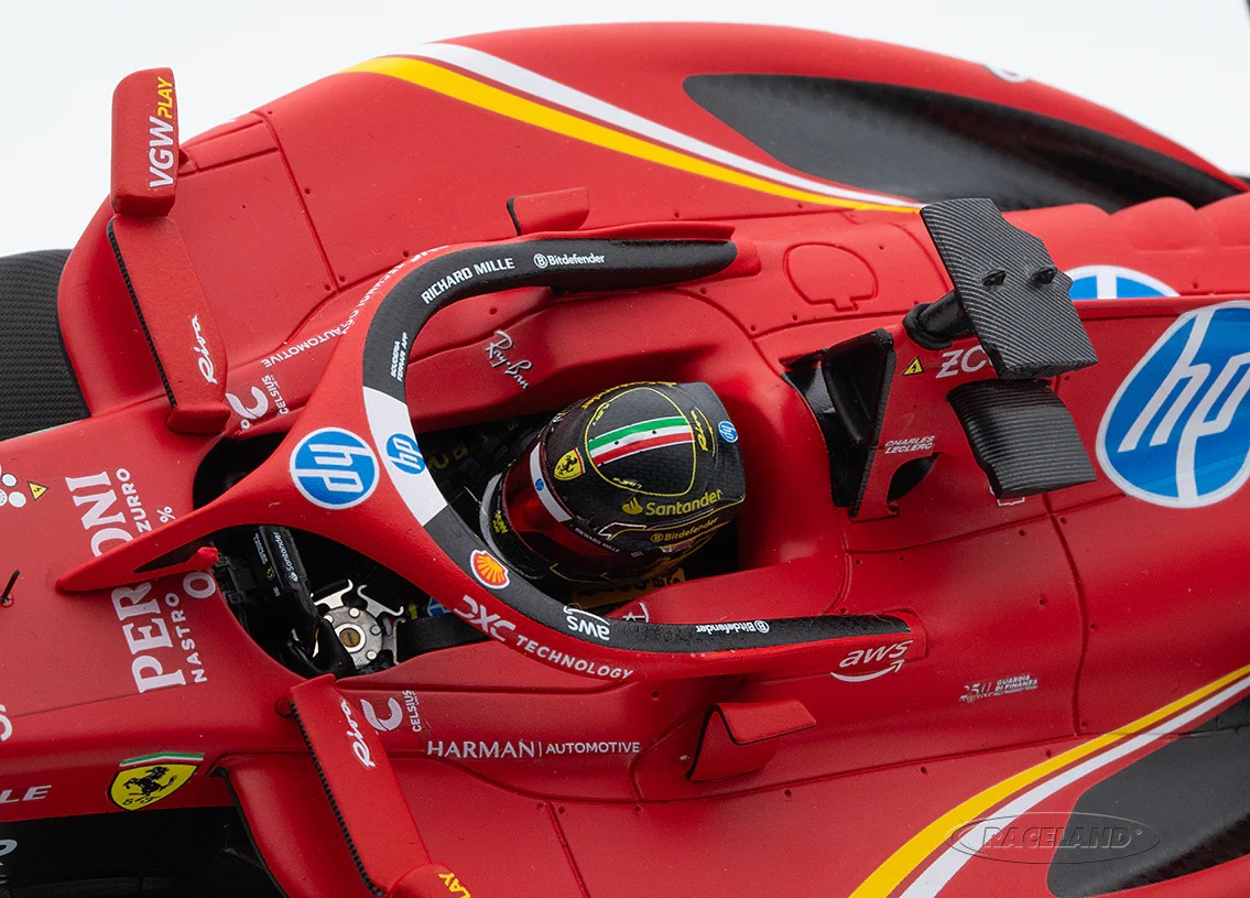 Looksmart Ferrari F1 SF-24 Team Scuderia #16 Winner Italy Monza GP 2024 (LeClerc) Red 1:18 - Image 4
