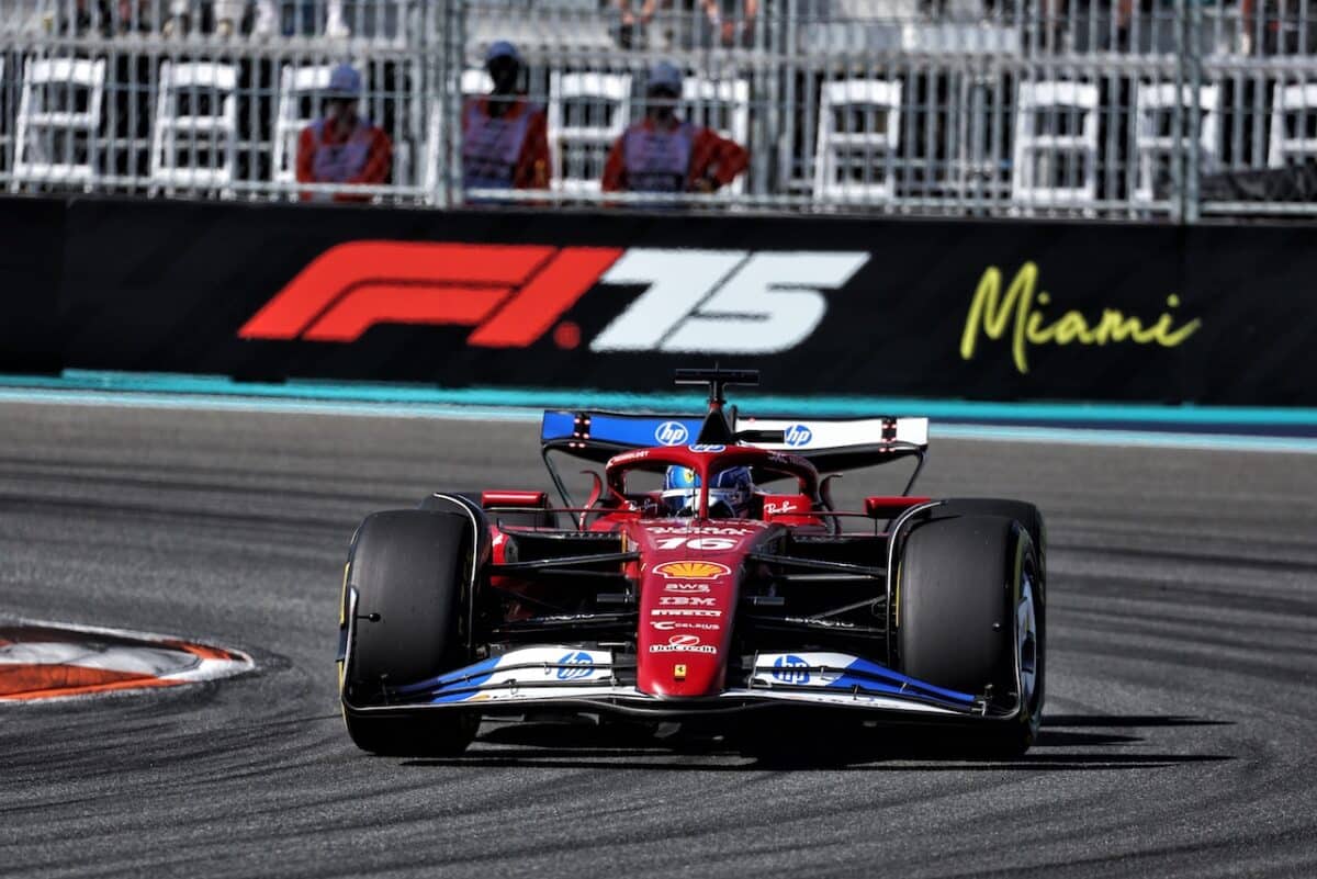 Looksmart Ferrari F1 SF-25 Team Scuderia #16 7th Miami GP 2025 (LeClerc) Red 1:18