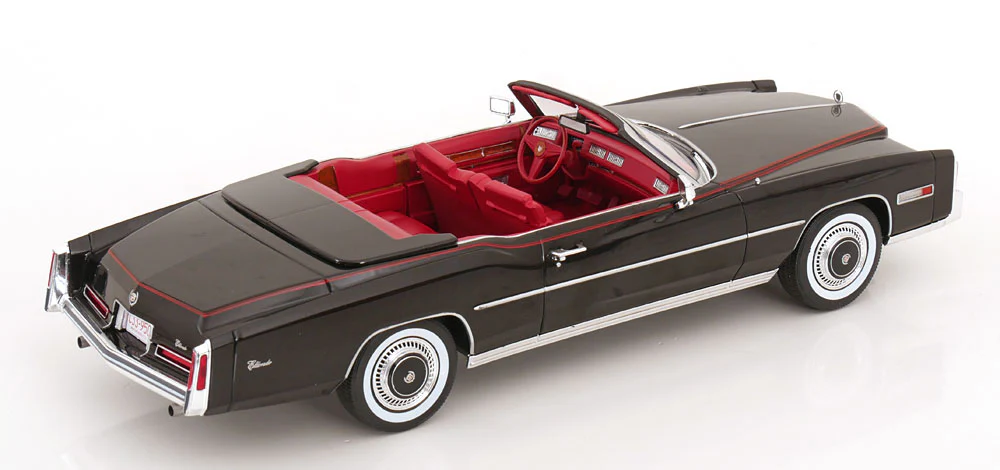 MCG 1976 Cadillac Eldorado Convertible Black 1:18 - Image 4