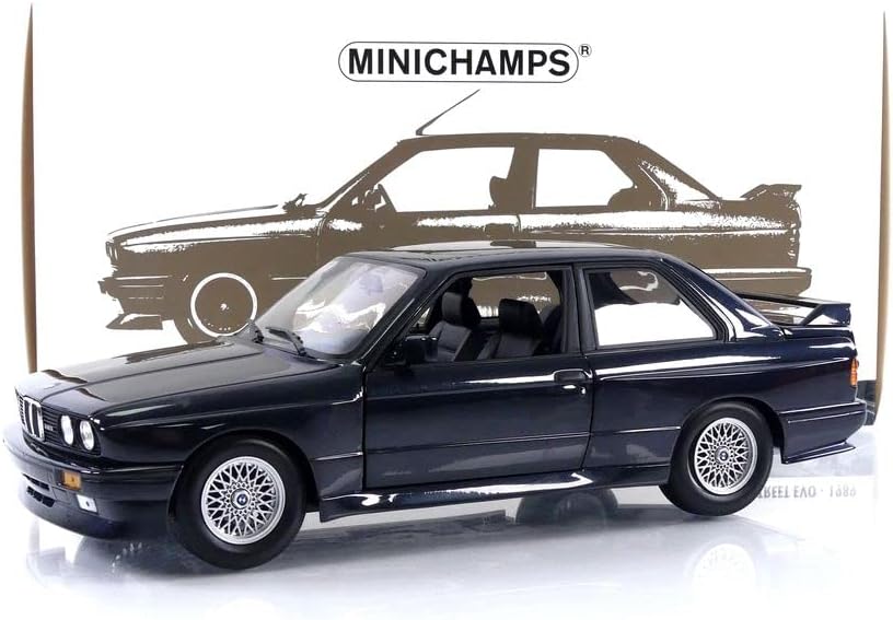 Minichamps 1989 BMW M3 (E30) Street Evo Blue Metallic 1:18 - Image 7