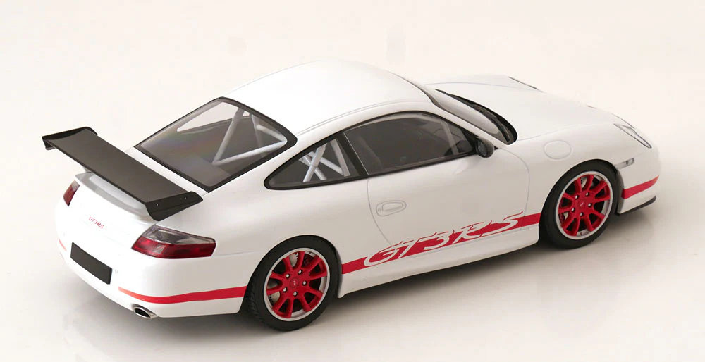 Minichamps 2002 Porsche 911 996 GT3 RS White w/ Red Deco 1:18 - Image 2