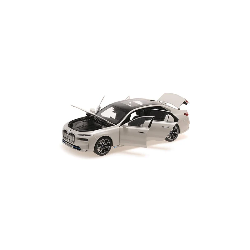 Minichamps 2023 BMW i7 (7 Series) G70 White Metallic 1:18 - Image 6