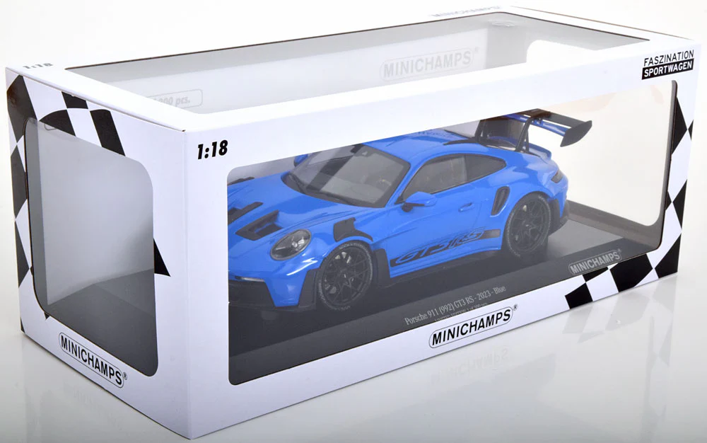 Minichamps 2023 Porsche 911 992 GT3 RS Shark Blue w/ Black Wheels 1:18 LIMITED, SEALED - Image 3