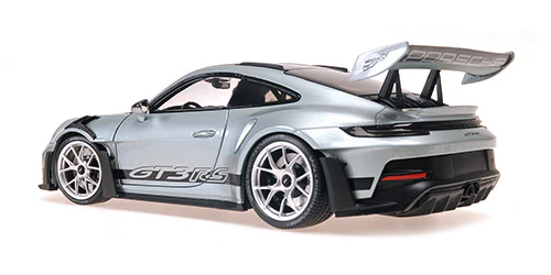 Minichamps 2023 Porsche 911 992 GT3 RS w/ Weissach Package Silver 1:18 - Image 6