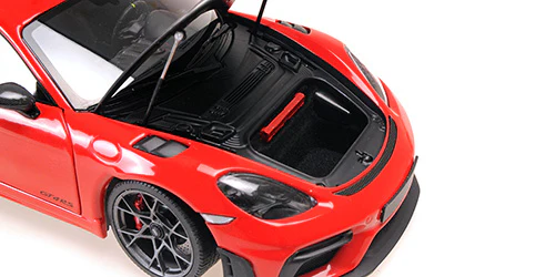 Minichamps 2024 Porsche 718 Cayman GT4 RS w/ Weissach Package Guards Red 1:18 - Image 5