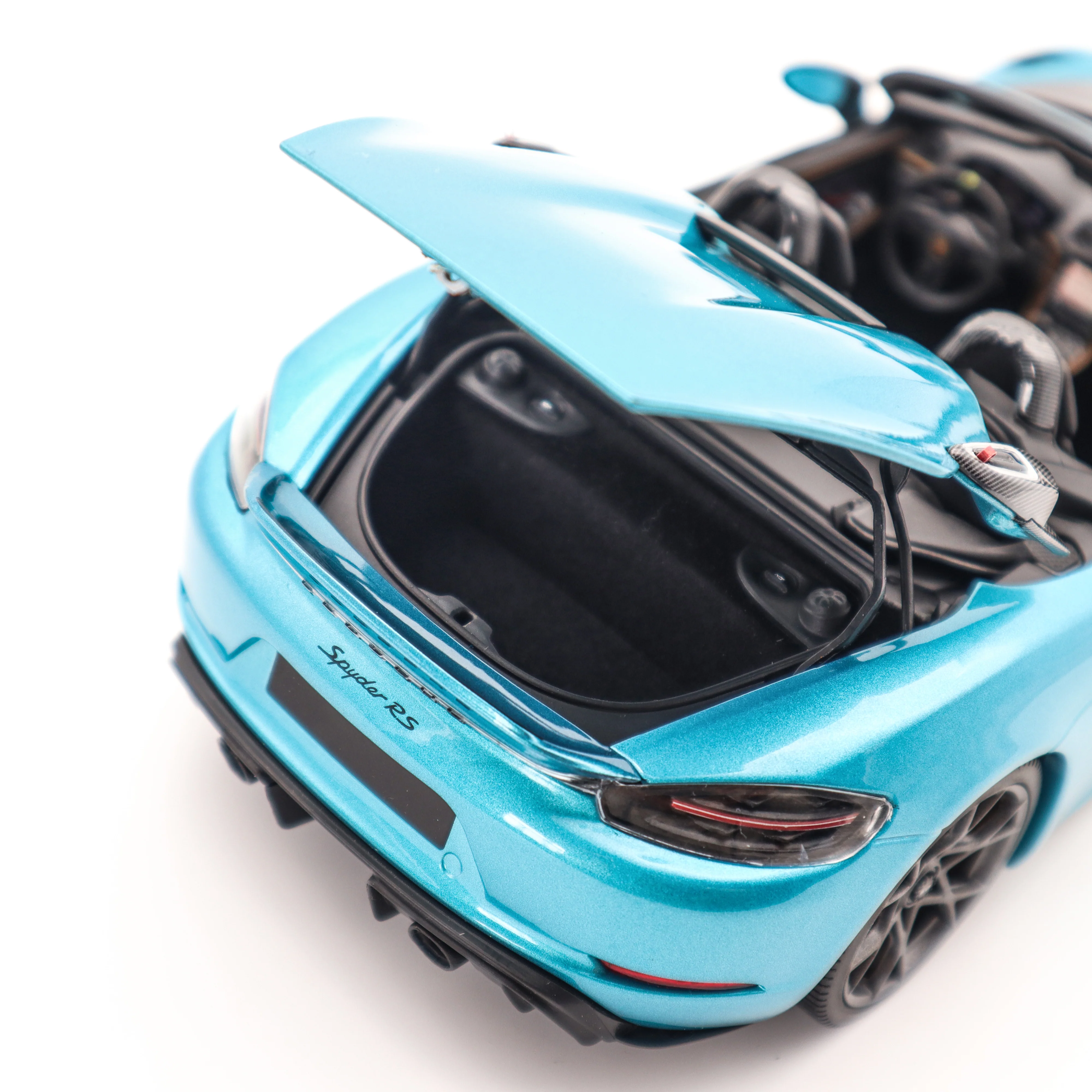 Minichamps 2024 Porsche 718 Cayman Spyder RS w/ Weissach Package Ipanema Blue 1:18 - Image 20