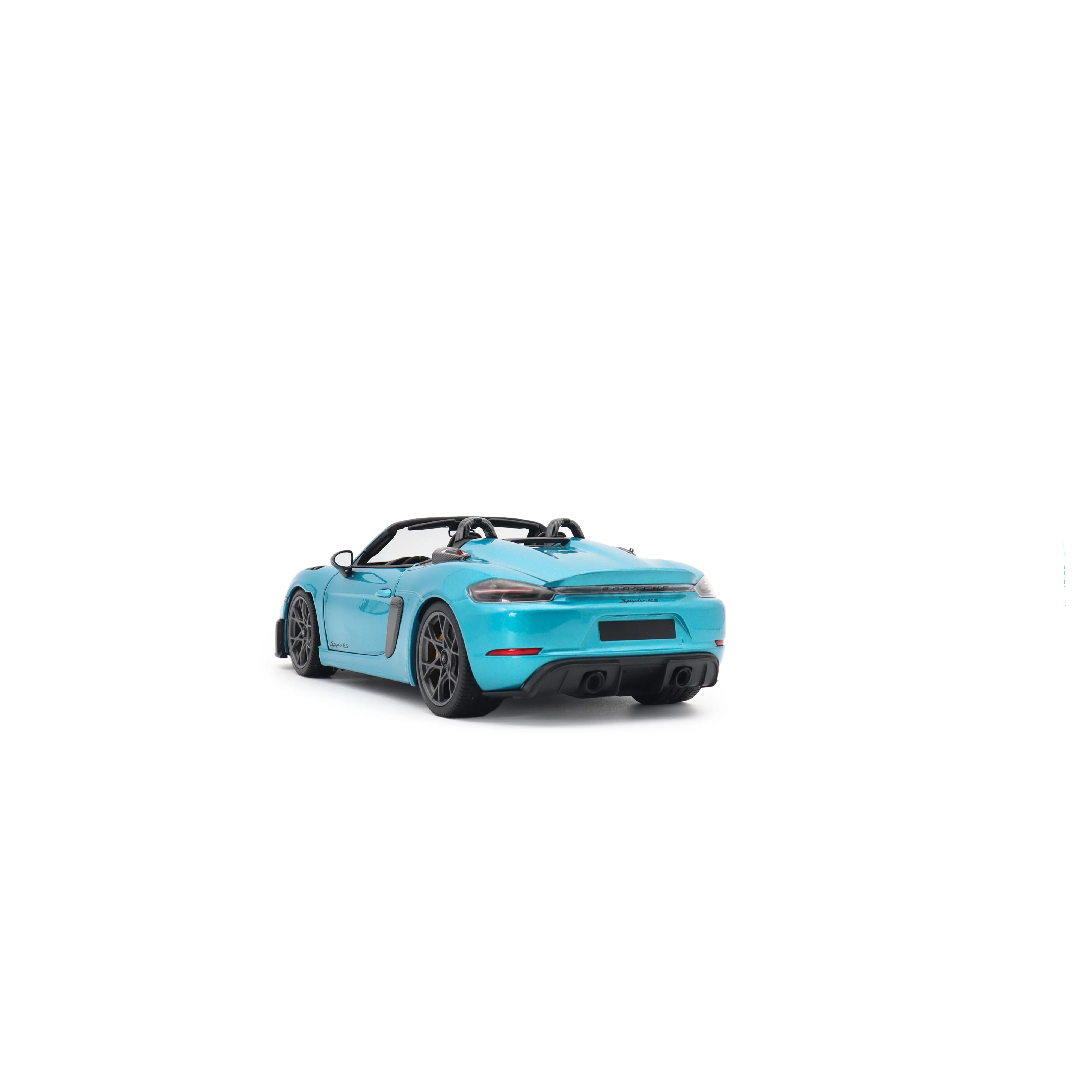 Minichamps 2024 Porsche 718 Cayman Spyder RS w/ Weissach Package Ipanema Blue 1:18 - Image 7
