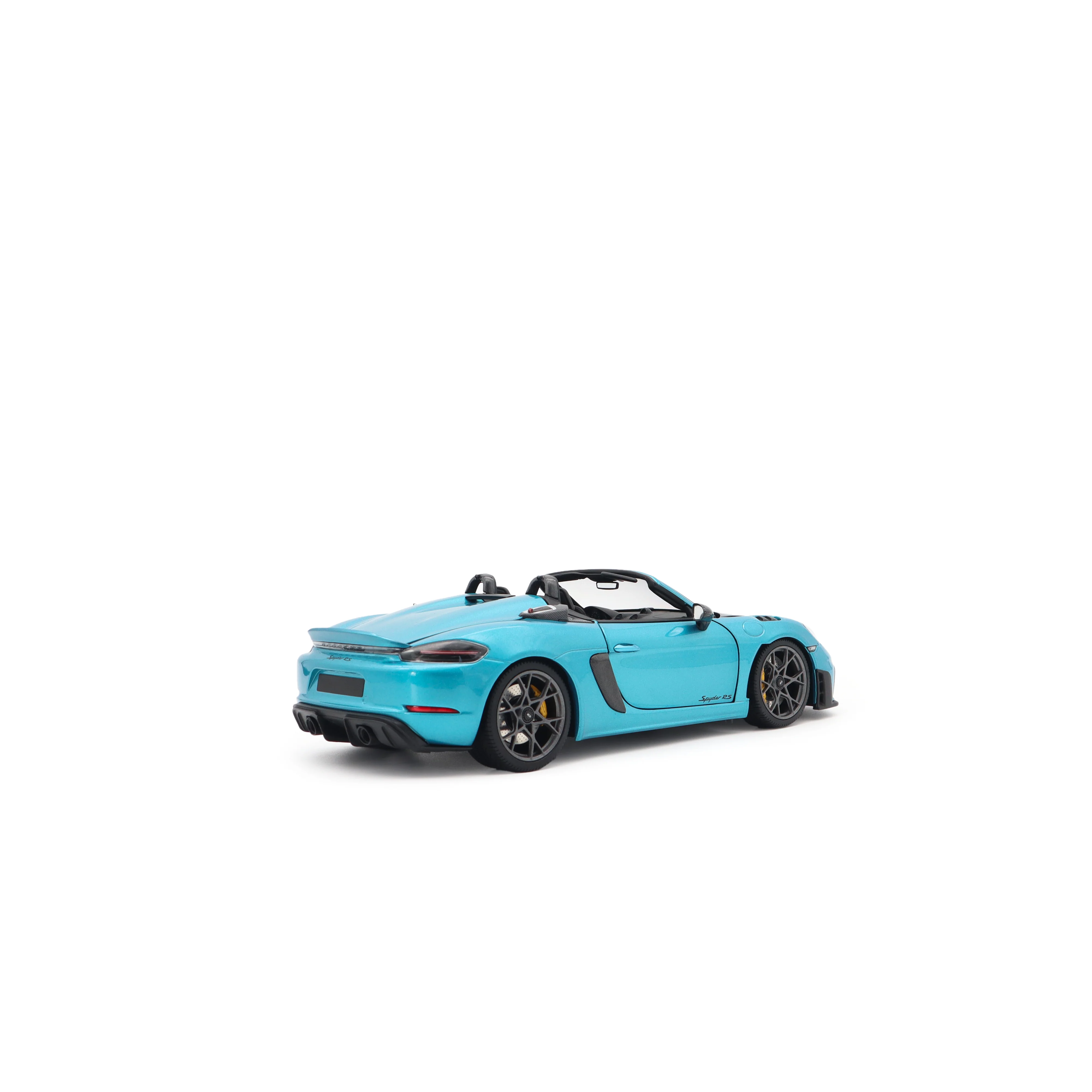 Minichamps 2024 Porsche 718 Cayman Spyder RS w/ Weissach Package Ipanema Blue 1:18 - Image 8